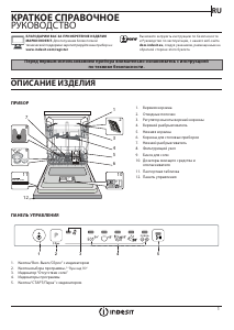 Руководство Indesit DIE 2B19 A Посудомоечная машина