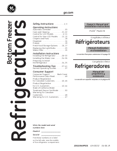 Manual GE PFSS6PKXSS Fridge-Freezer