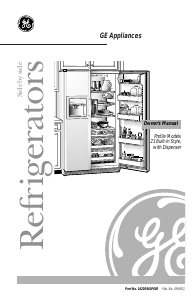 Mode d’emploi GE TPX21BRDWW Réfrigérateur combiné