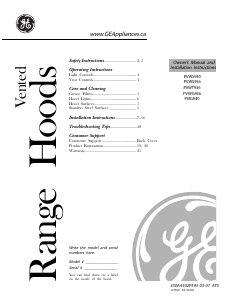 Manual GE PVWS936MSS Cooker Hood