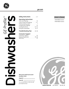 Bruksanvisning GE PDW8281JSS Diskmaskin