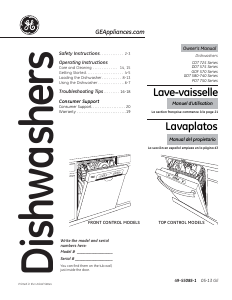 Mode d’emploi GE PDT720SSHSS Lave-vaisselle