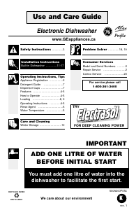Manual GE PDW7211JWW Dishwasher