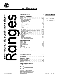 Manual GE PCB900SPSS Range