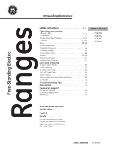 Manual GE PCB915EKES Range