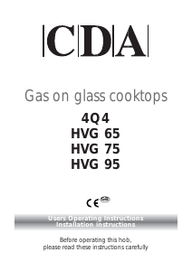 Handleiding CDA 4Q4 Kookplaat
