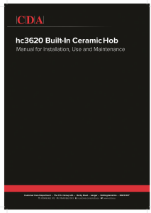 Manual CDA HC3620 Hob