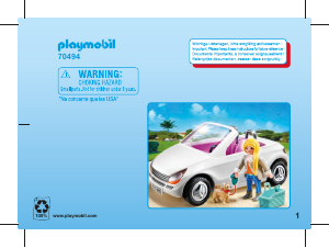 Manual Playmobil set 70494 Modern House White cabriolet