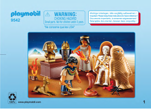 Mode d’emploi Playmobil set 9542 Egyptians Valisette égyptiens