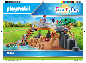 Bedienungsanleitung Playmobil set 70343 Zoo Löwen im freigehege