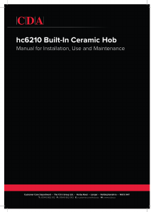 Manual CDA HC6210 Hob