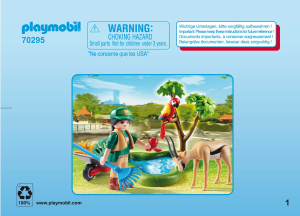 Manual de uso Playmobil set 70295 Zoo Set zoo