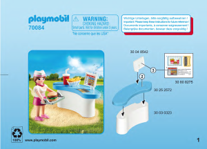 Mode d’emploi Playmobil set 70084 Easter Eggs Serveuse avec comptoir