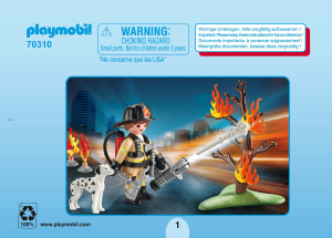 Handleiding Playmobil set 70310 Rescue Brandweerman met boom