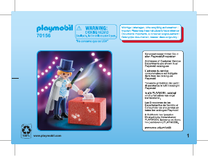 Manuale Playmobil set 70156 Special Mago prestigiatore