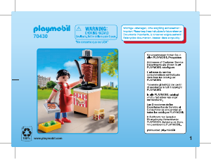 Manual Playmobil set 70430 Special Kebab vendor