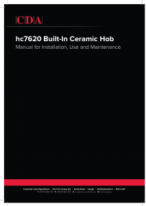 Manual CDA HC7620 Hob