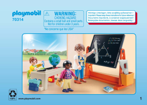 Manual de uso Playmobil set 70314 City Life Colegio