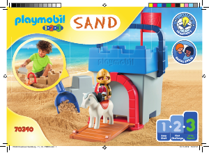 Bruksanvisning Playmobil set 70340 1-2-3 Kreativt set sandborg