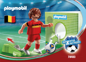 Manual Playmobil set 70483 Sports National player Belgium