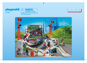 Manual Playmobil set 70168 Sports Skatepark with halfpipe