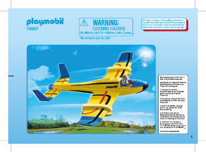 Bedienungsanleitung Playmobil set 70057 Action Wurfgleiter wasserflugzeug