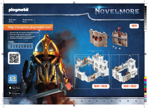 Εγχειρίδιο Playmobil set 9839 Novelmore Επέκταση Τείχους με Καταπέλτη για το Μεγάλο Κάστρο του Νόβελμορ
