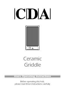 Handleiding CDA HCC310 Kookplaat