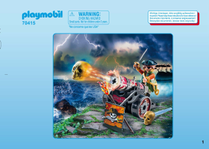 Instrukcja Playmobil set 70415 Pirates Pirat z armatą