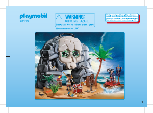 Manual Playmobil set 70113 Pirates Skull island