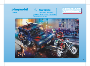 Bedienungsanleitung Playmobil set 70464 Police Hochgeschwindigkeitsverfolgt der Polizei