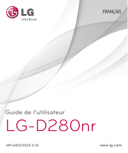 Mode d’emploi LG D280NR Téléphone portable