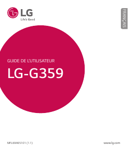 Mode d’emploi LG G359 Téléphone portable