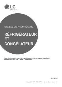 Mode d’emploi LG GBD6321BPS Réfrigérateur combiné