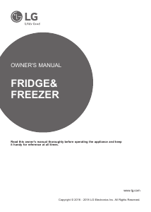 Manual LG GBF6226BPS Fridge-Freezer