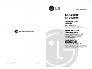 Mode d’emploi LG GC-389SQF Réfrigérateur combiné