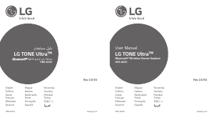 Manual LG HBS-820S TONE Ultra Auscultador com microfone