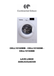 Mode d’emploi Continental Edison CELL10160BB Lave-linge