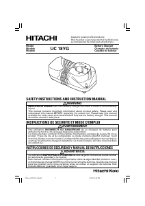 Manual de uso Hitachi UC 18YG Cargador de batería