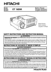 Manual Hitachi ET 18DM Battery Charger