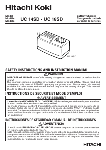 Manual de uso Hitachi UC14SD Cargador de batería