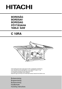 Bruksanvisning Hitachi C 10RA Bordsag