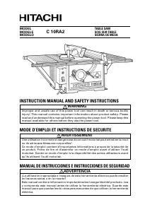 Manual de uso Hitachi C 10RA2 Sierra de mesa