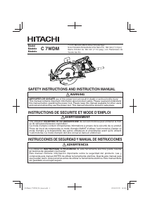 Manual Hitachi C 7WDM Circular Saw