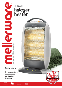 Manual Mellerware 35400 Heater