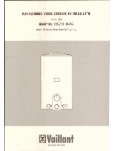Handleiding Vaillant MAG NL 135/11 O-DG Geiser