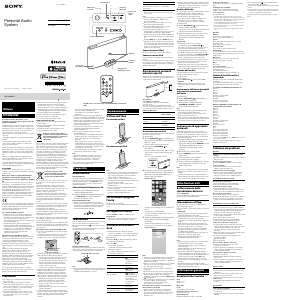 Manuale Sony RDP-X200iPN Sistema docking con altoparlanti