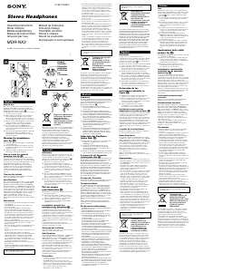 Manual de uso Sony MDR-NX3 Auriculares