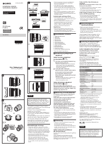 Brugsanvisning Sony SEL20F18G Objektiv