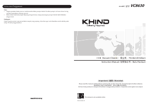 Manual Khind VC8630 Vacuum Cleaner